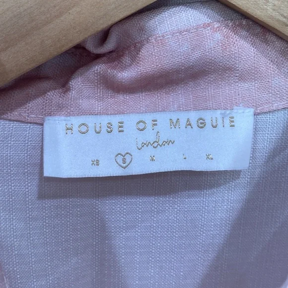 House of Maguie Tropical Mode Palm Print Utility Pockets Flared TrousersJumpsuit - Picture 4 of 17